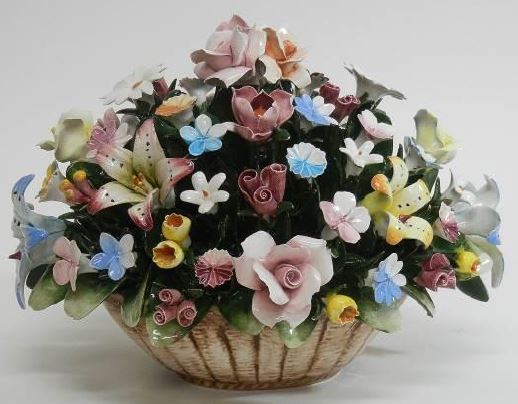 アンティーク カポディモンテ ラージデコレーションプレート 深大皿