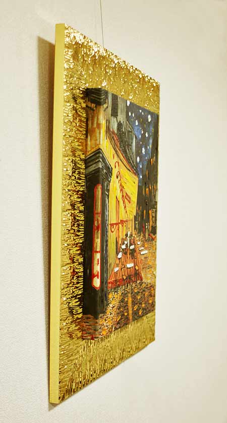 イタリア製 輸入雑貨 額絵 アートフレーム ヴィンセント ゴッホ ナイト