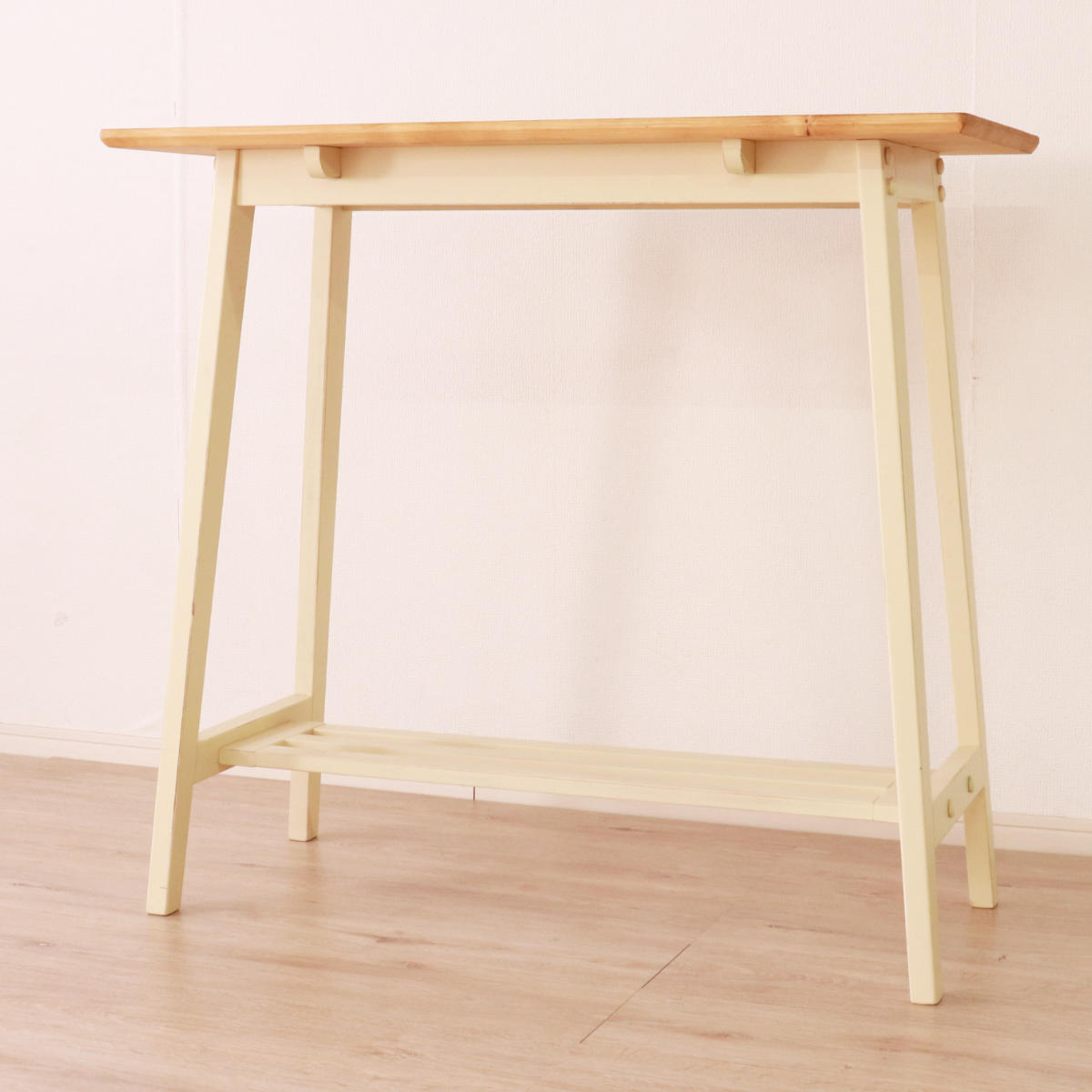 カウンターテーブル 高さ90cm おしゃれ 天然木 ヴィンテージ風 – ハウジー