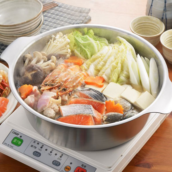 dショッピング |両手鍋 26cm IH対応 しゃぶしゃぶ鍋 贅 zei フタ付き