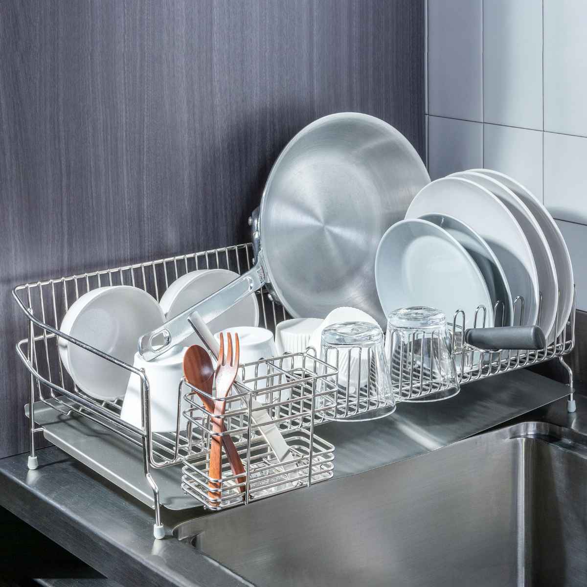 水切りラック ステンレス水切りカゴ 幅29.5cm UCHIFIT （ ウチフィット