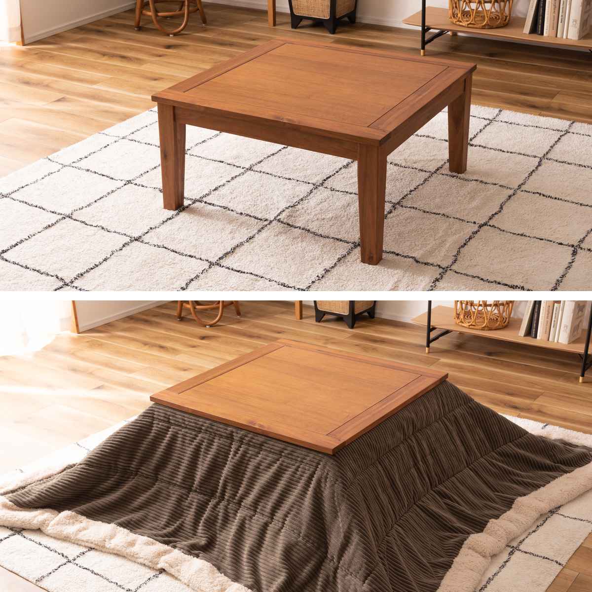 dショッピング |こたつ 幅75cm 正方形 木製 （ こたつテーブル