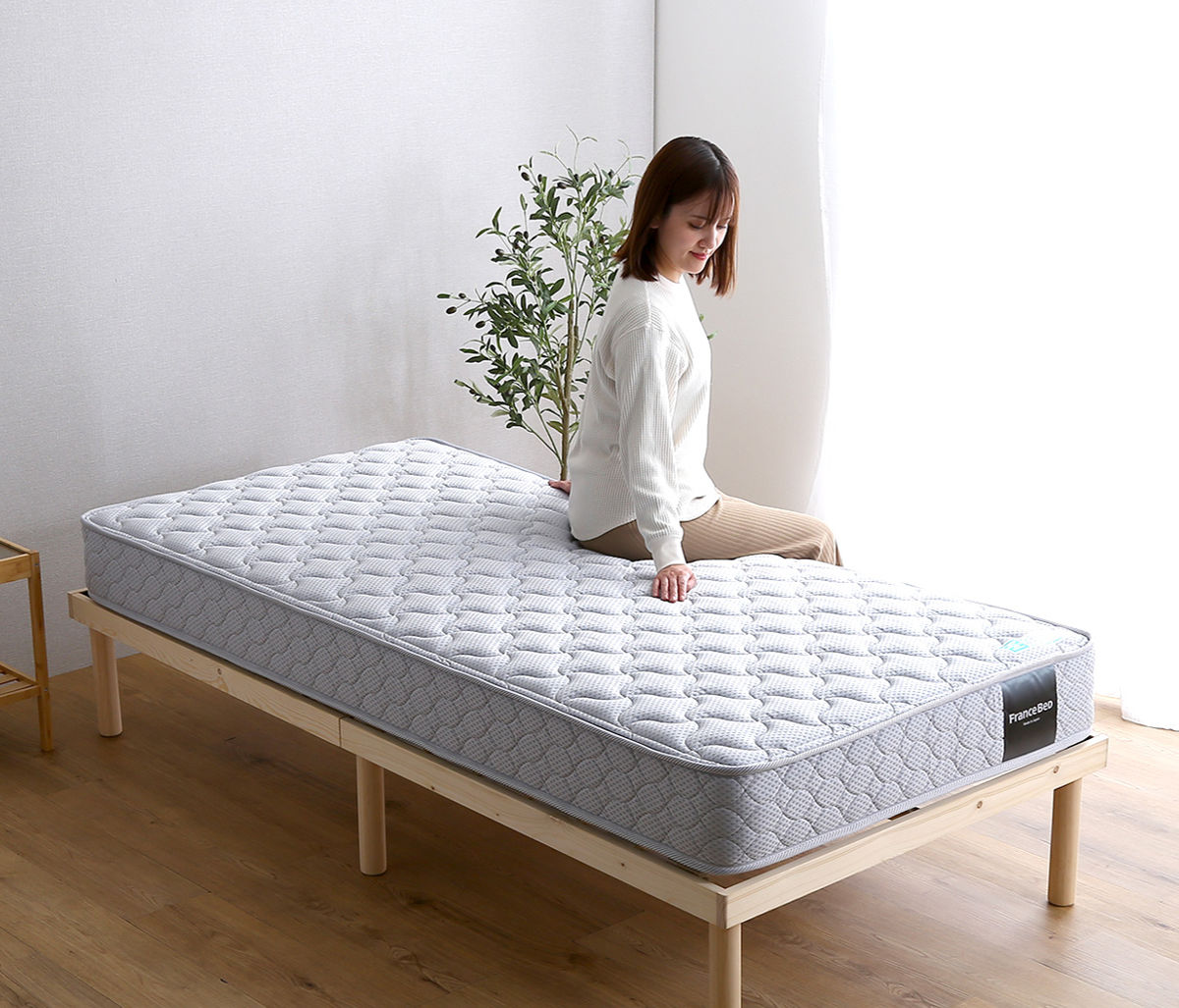 マットレス セミダブル フランスベッド 抗菌防臭 防ダニ 日本製 2年
