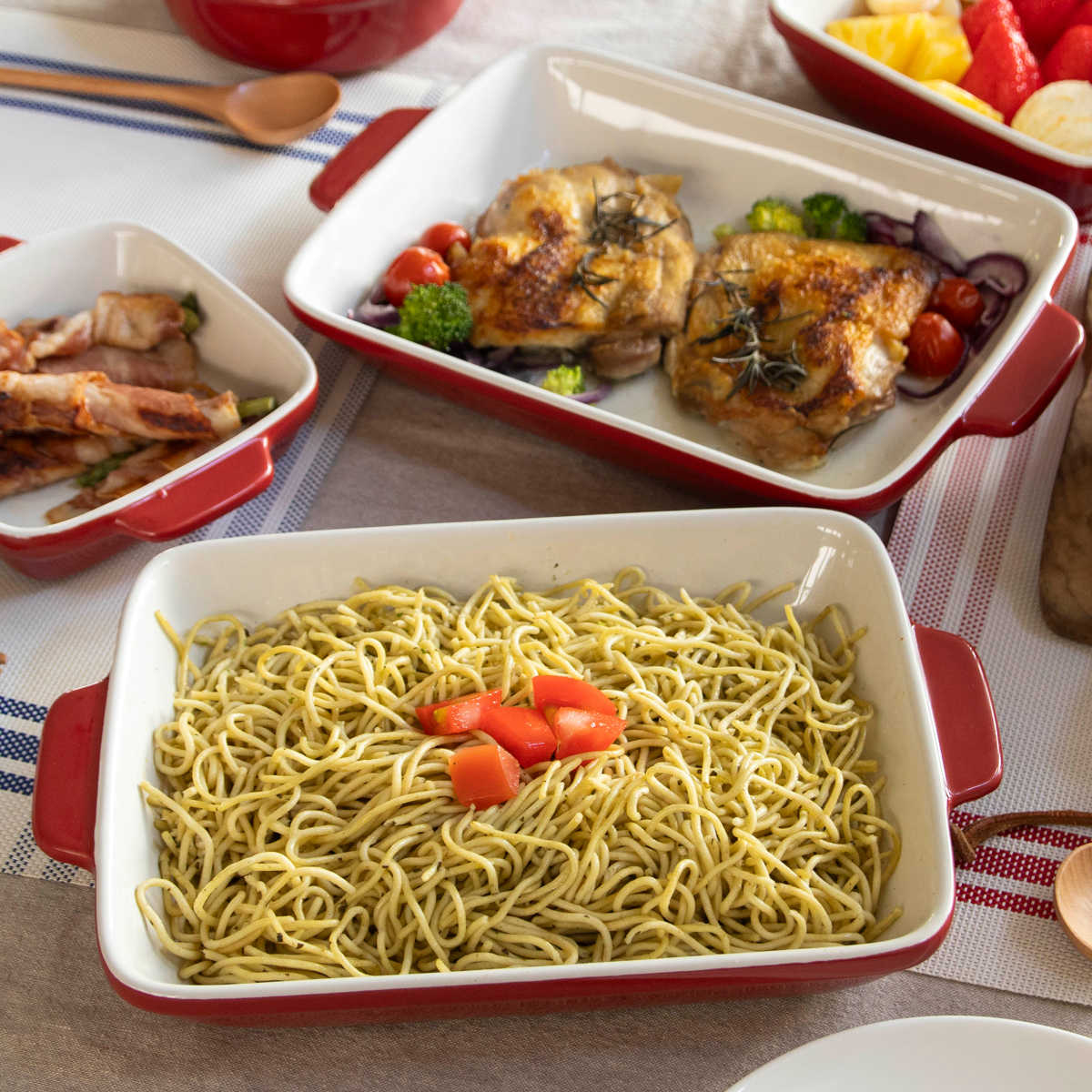 グラタン皿 26cm 長方形 陶磁器 （ 電子レンジ対応 オーブン対応