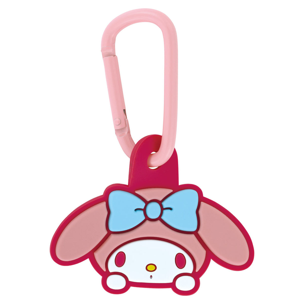 キーホルダー ラバーマスコット付き カラビナ マイメロディ