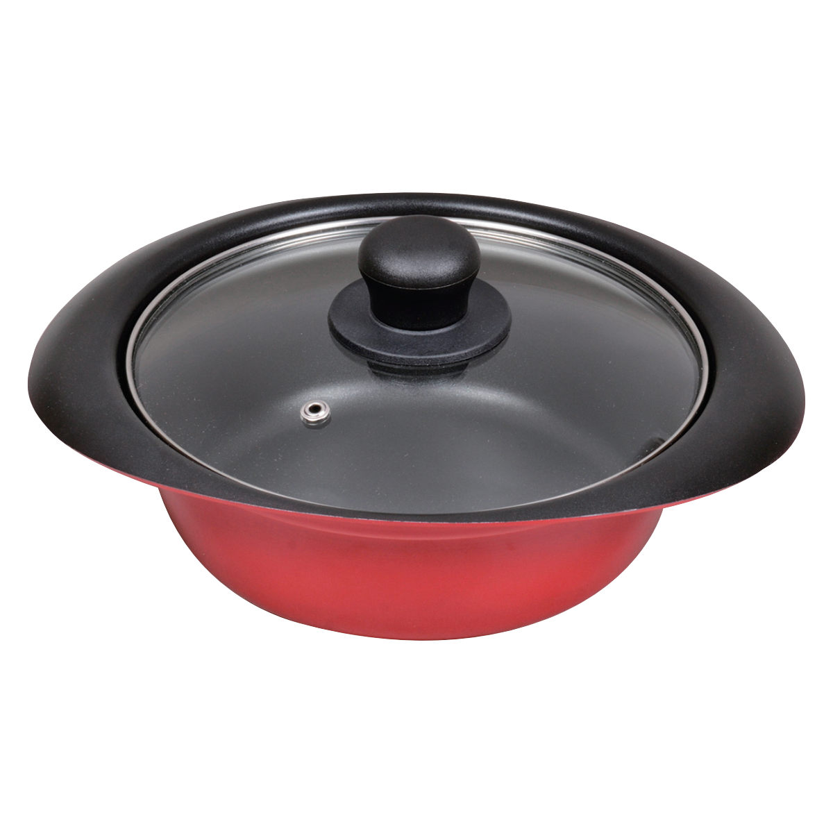 dショッピング |卓上鍋 18cm IH対応 プチクック ふっ素加工 ガラス蓋付