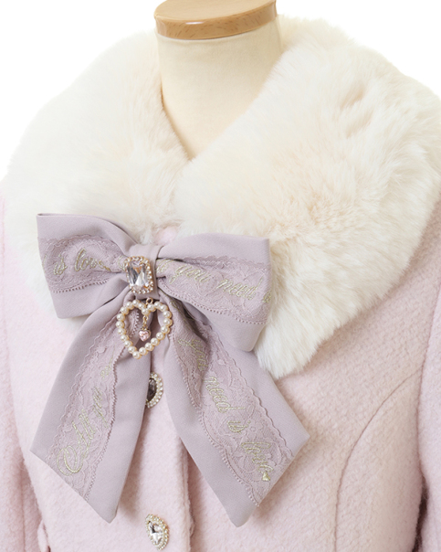 ビジューリボンミニ丈Aラインコート ｜ LIZ LISA（リズリサ）公式通販