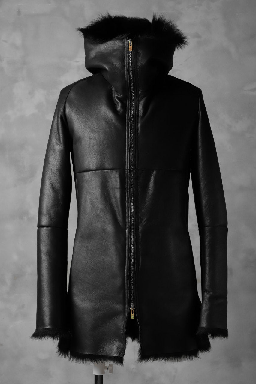 ierib exclusive hooded half coat / Toscana Baby Sheep Shearling