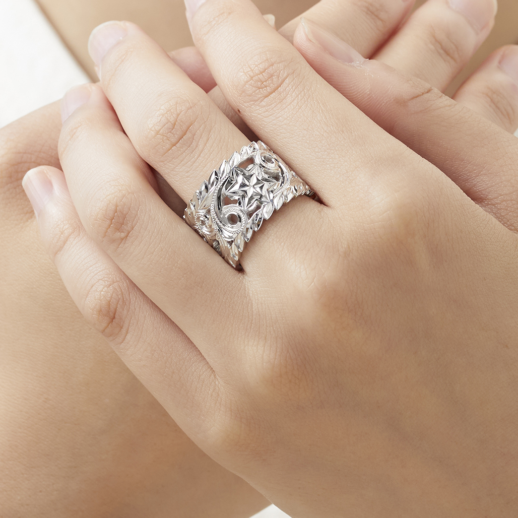 オーダーメイド・ハワイアンジュエリー 〔SV925〕透かし彫り/カット