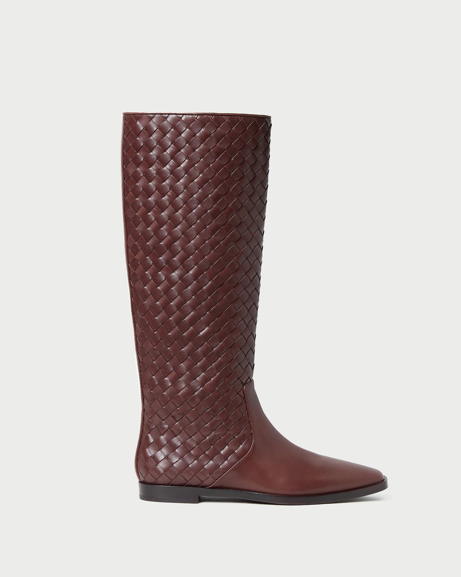 Tilly Espresso Woven Leather Boot | Boots | Footwear