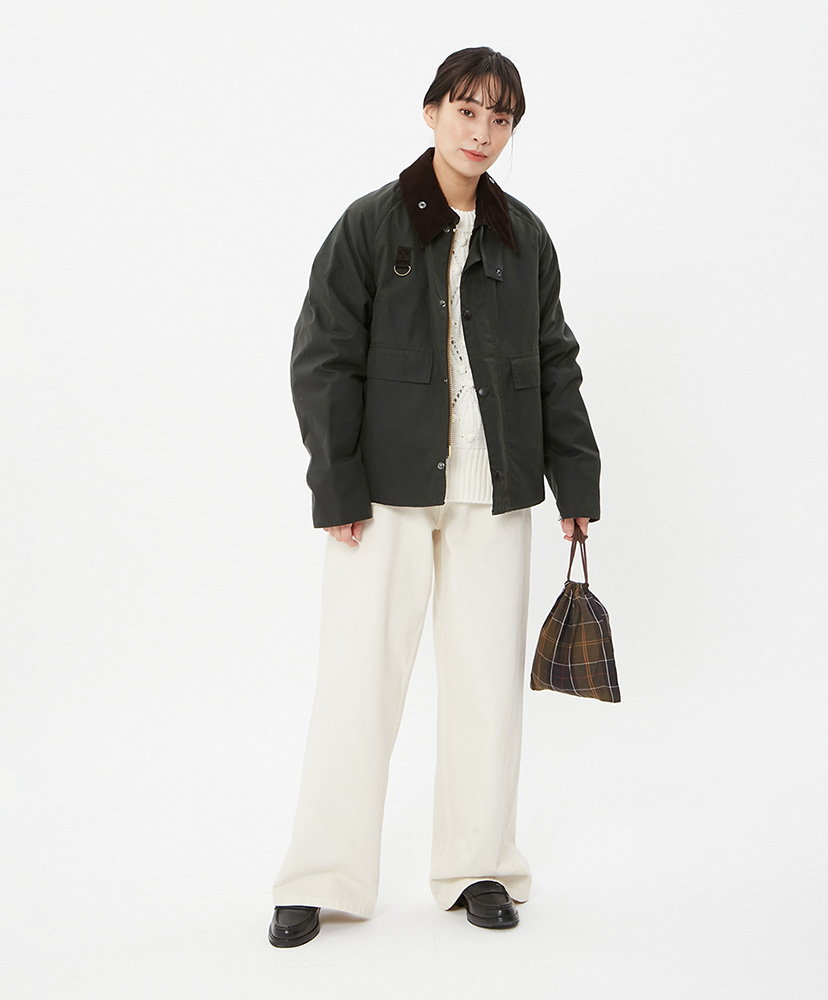 Spey Wax Cotton Short Blouson(XS BLK(Black)): Barbour