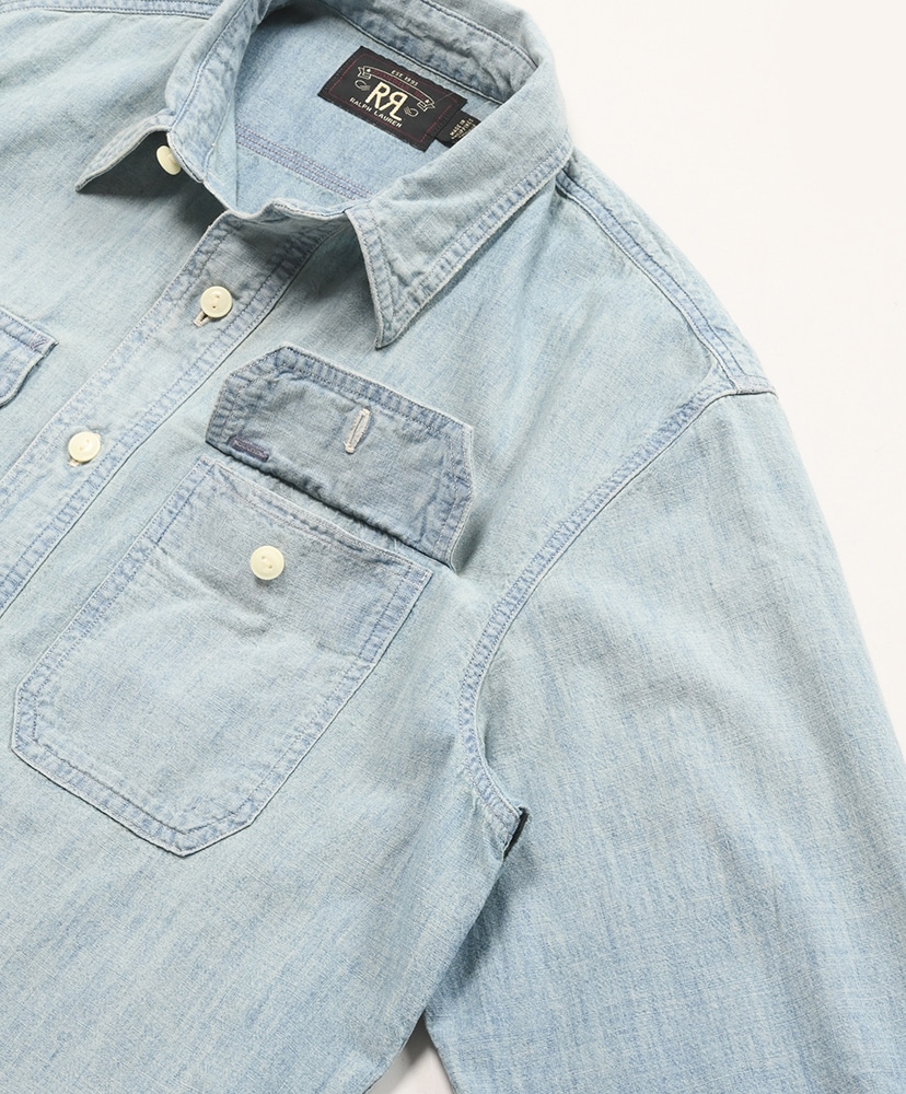 Indigo Chambray Workshirt(L(MEN) Medium Wash/ミディアムウォッシュ