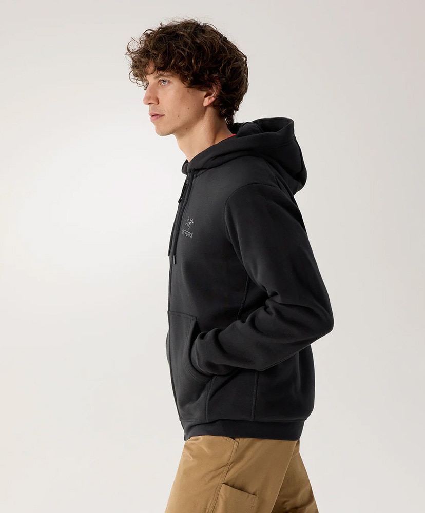 Emblem Fleece Full-Zip Hoody Men's(L(MEN) Black/ブラック): ARC'TERYX