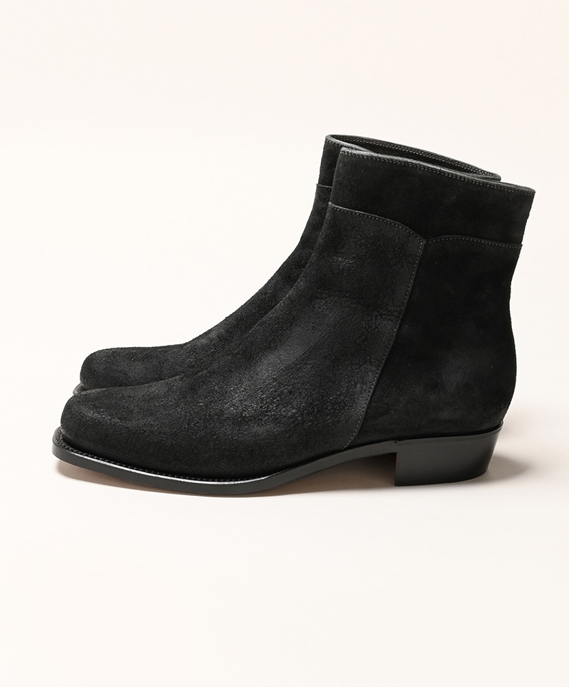 Side Zip Boots - Waxed Ezojika Suede(5H(MEN) Black/ブラック): Post