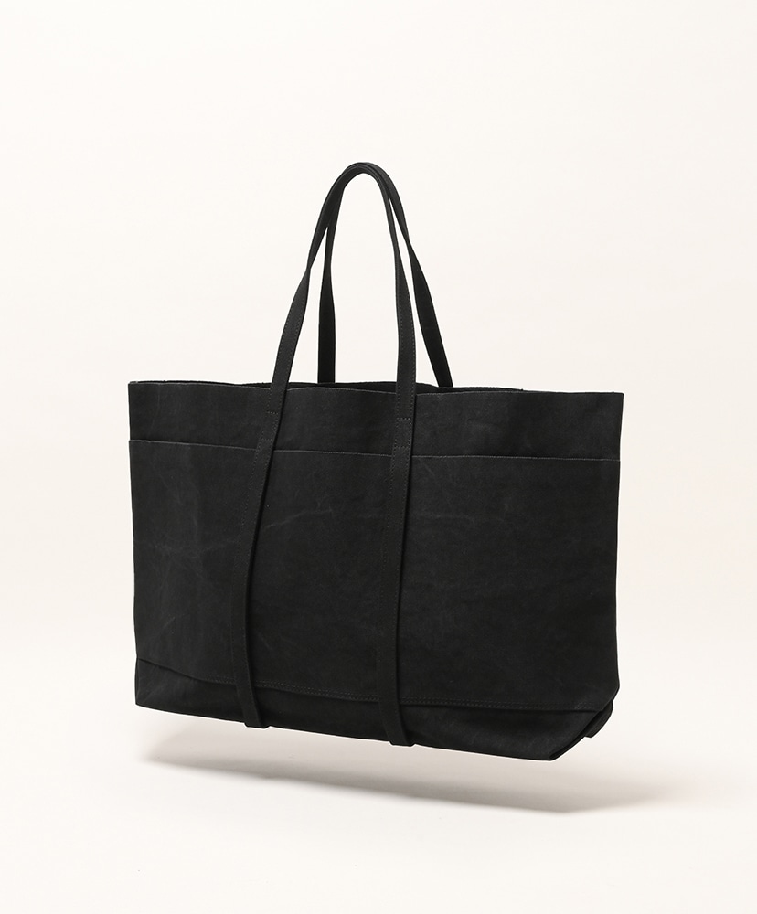 Washed Canvas 6Pockets Tote (L)(FREE Beige/ベージュ): AMIACALVA