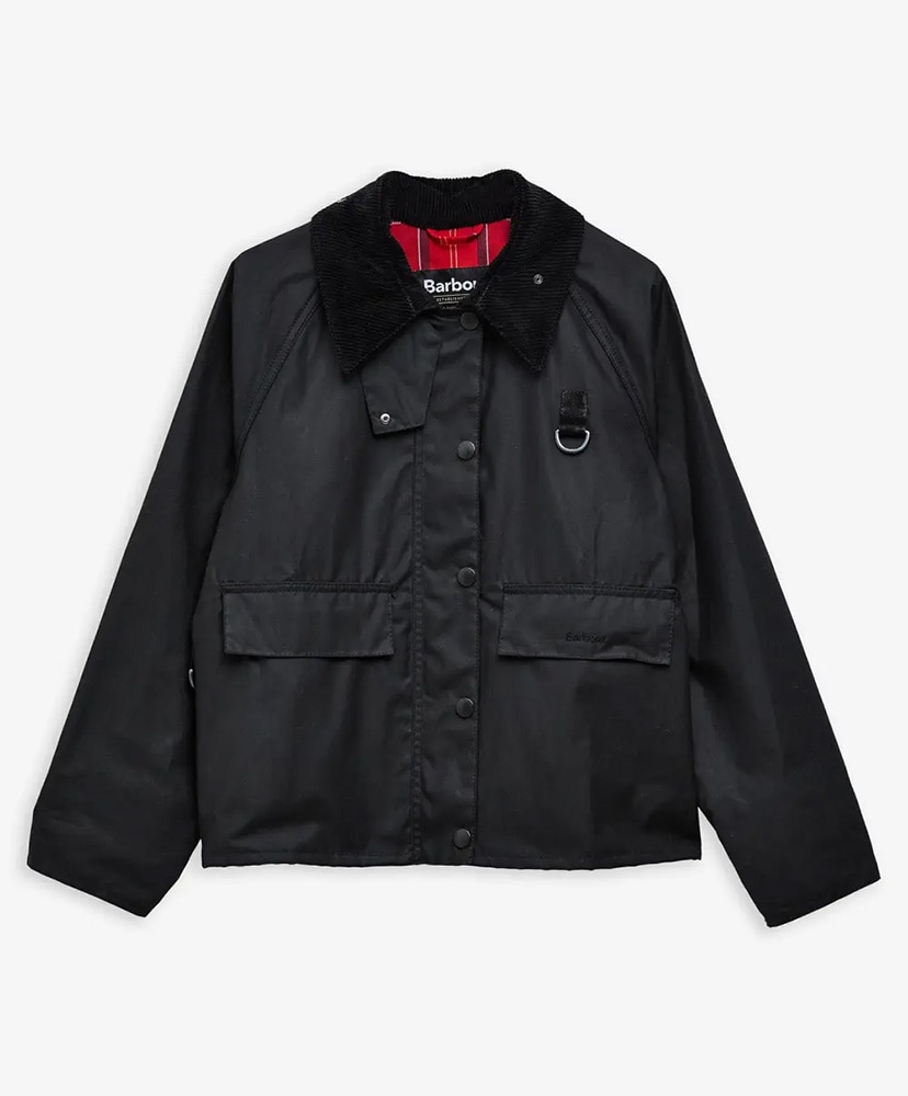 Women's Spey Waxed Jacket(10(WOMEN) Black×Cardinal/BLK): Barbour