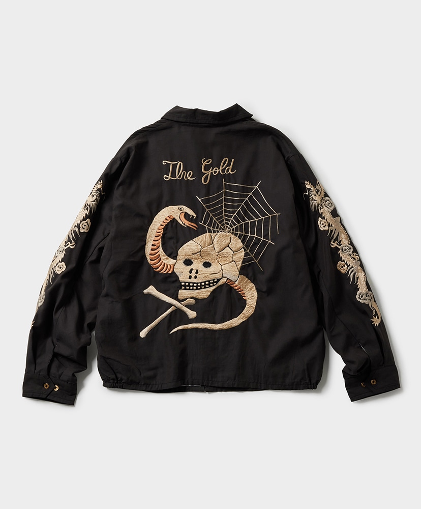 Skull Jacket Aged Model(L(MEN) Black/ブラック): gold