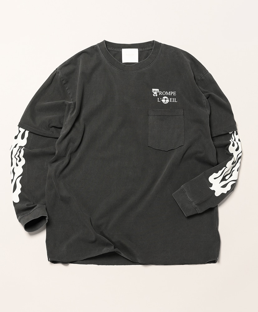 TROMPE L'OEIL #01 LS Tee(L(MEN) Black/ブラック): TODAY edition
