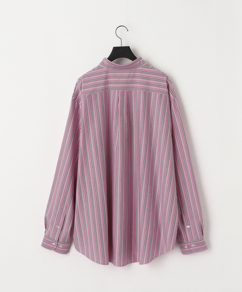 46G Stripe Atmosphere Shirt(L(MEN) Black/ブラック): KANEMASA PHIL.