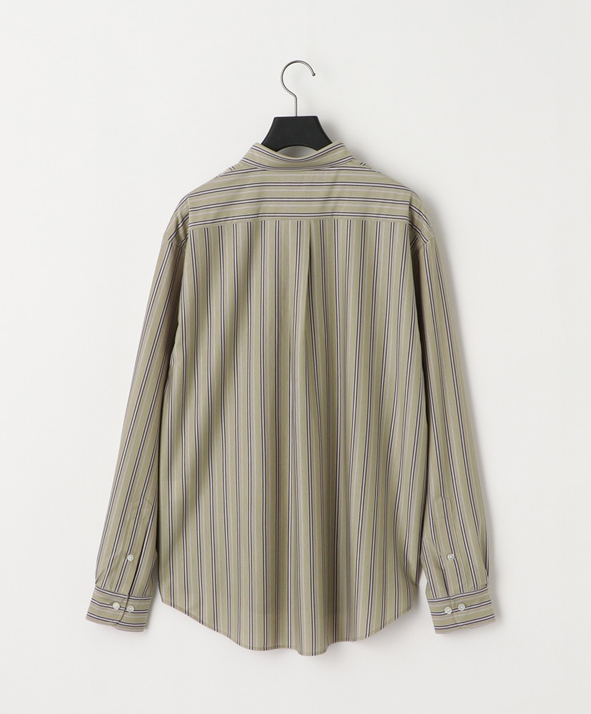 46G Stripe Atmosphere Shirt(L(MEN) Black/ブラック): KANEMASA PHIL.