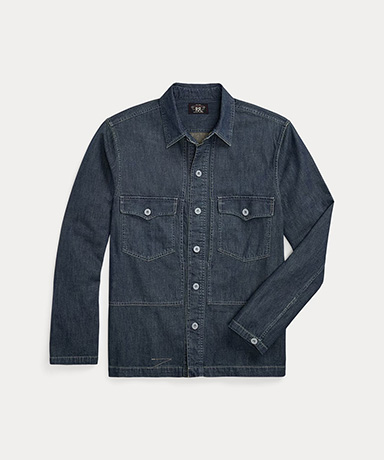 インディゴ デニム オーバーシャツ(L(MEN) ダークウォッシュ): RRL