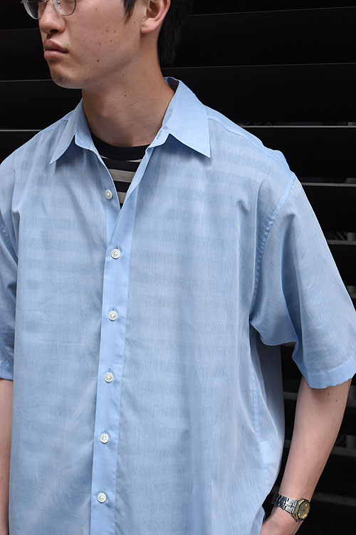 AURALEE[オーラリー] Hard Twist Finx Organdy Half Sleeved Shirt