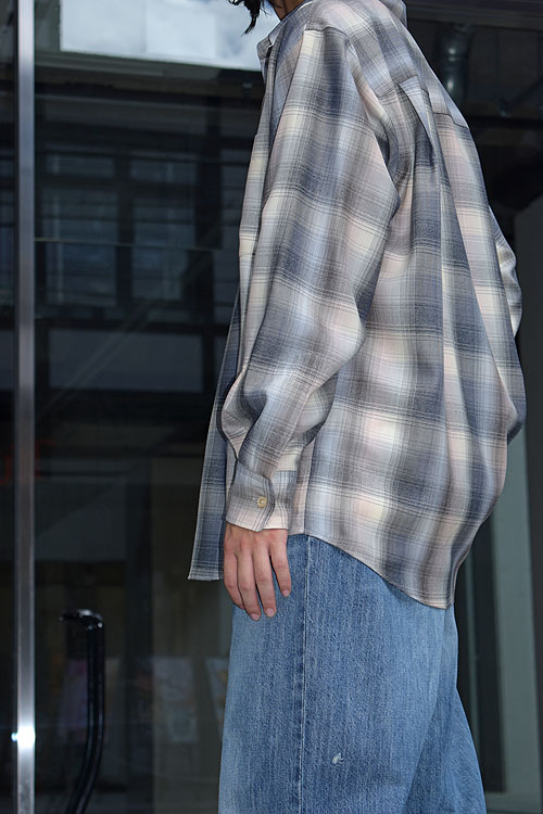 AURALEE[オーラリー] Super Light Wool Check Shirt - 8/30(fri)~ Launch