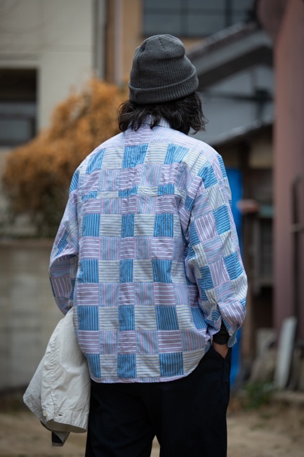 SUNNY ELEMENT[サニーエレメント] Airfield Shirt Stripe Patchwork