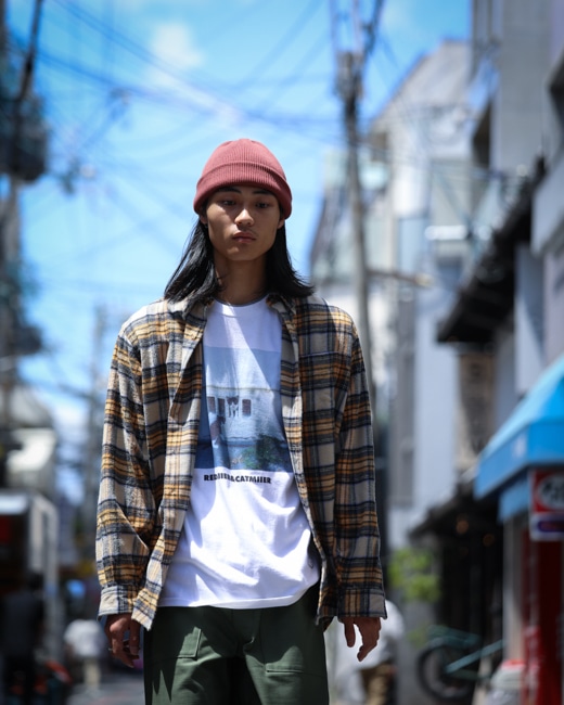 CIOTA フランネル柄BDシャツ [ベージュ]