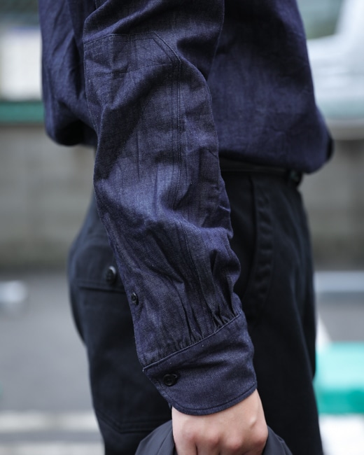 BRU NA BOINNE くしゅっとSPシャツ2号 [インディゴ]