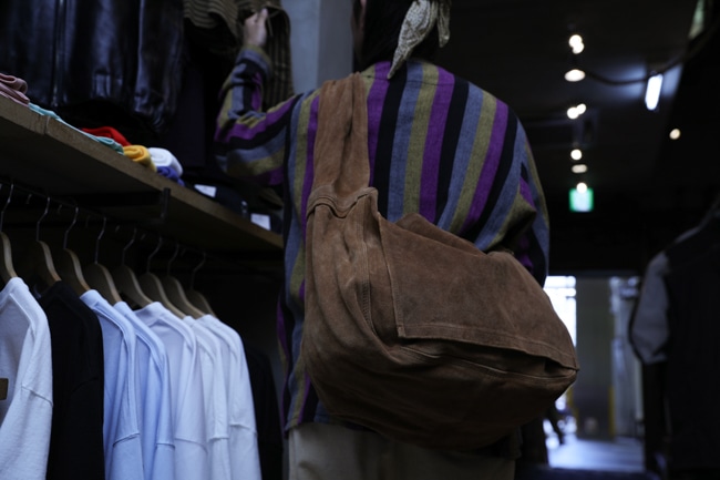 SEVEN BY SEVEN Leather Shoulder Bag -Cow Split Leather- [Brown]