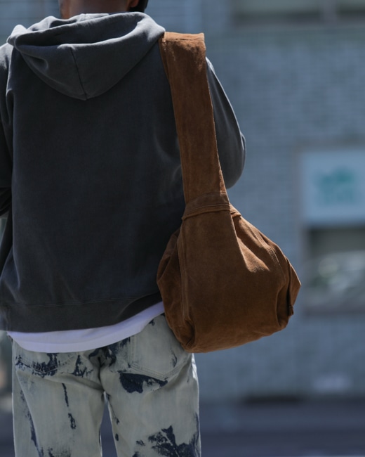 SEVEN BY SEVEN Leather Shoulder Bag -Cow Split Leather- [Brown]