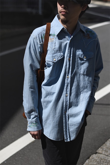 MAATEE&SONS/マーティーアンドサンズ】WESTERN LOZ SHAMBRAY PRINTあり