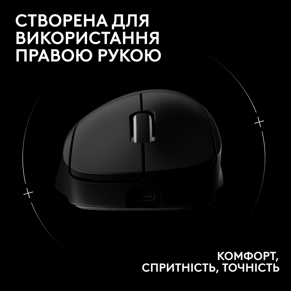 Купити G PRO X SUPERLIGHT 2 DEX чорного кольору від Logitech