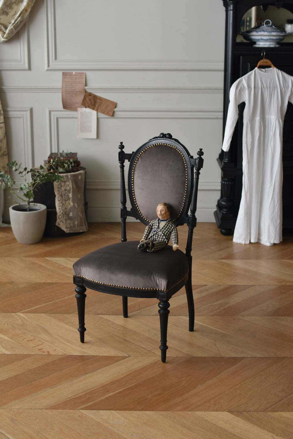 アンティークチェア.Black7 フランスアンティーク家具 椅子 フレンチチェア