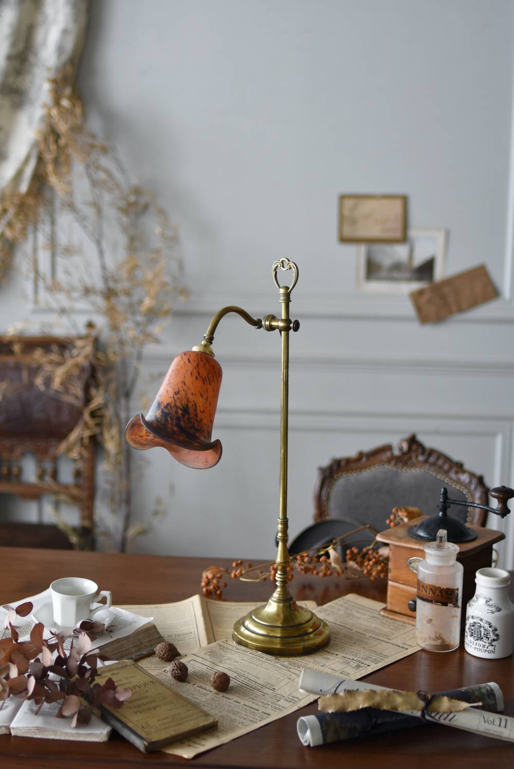 フランスアンティーク照明 デスクランプ.7 卓上照明