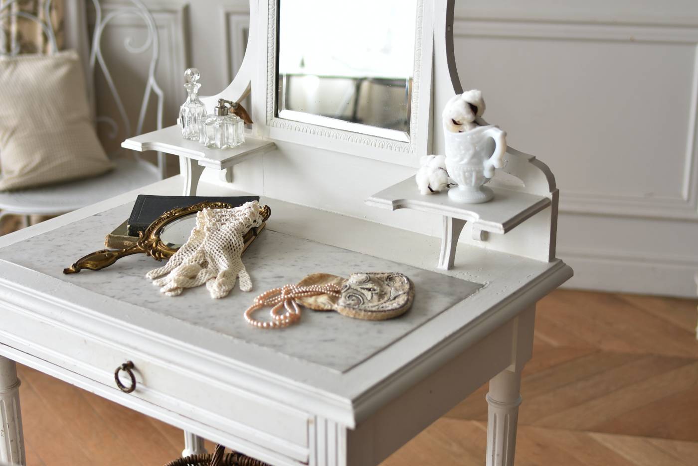 フランスアンティーク家具 アンティークドレッサー.14 フレンチシャビー