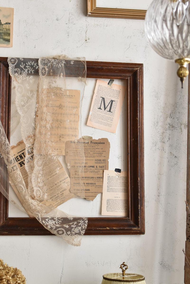 フランスアンティークインテリア 木製フレーム.L 額縁 ディスプレイ