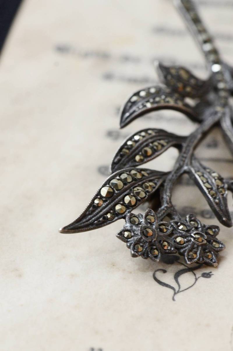 シルバー・マーカサイト ブローチ.13 ヴィンテージジュエリー アクセサリー