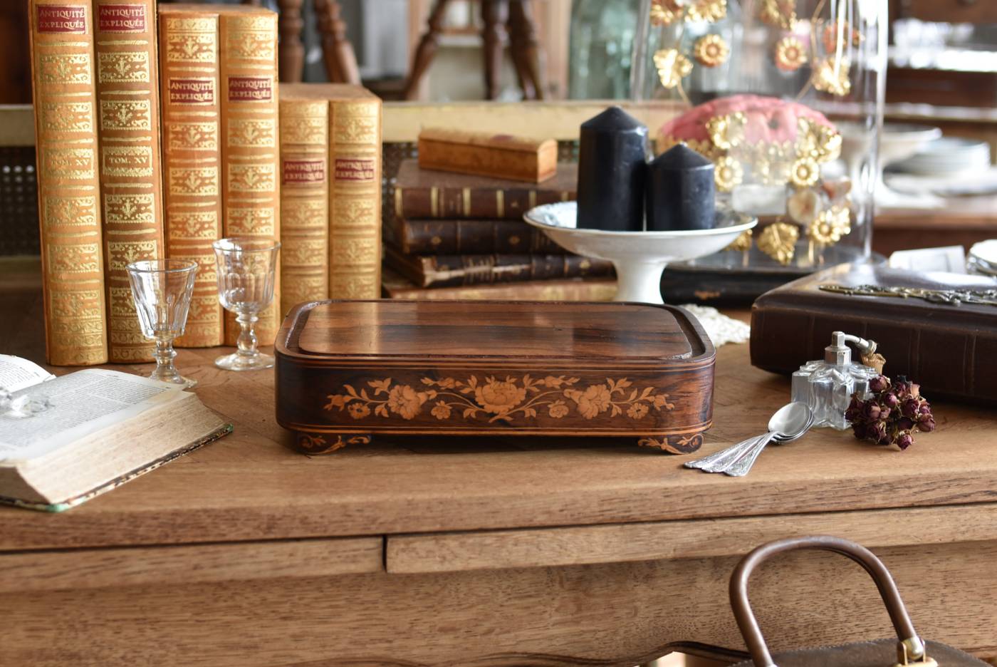 ディスプレイスタンド.brown フランスアンティーク雑貨 ディスプレイ