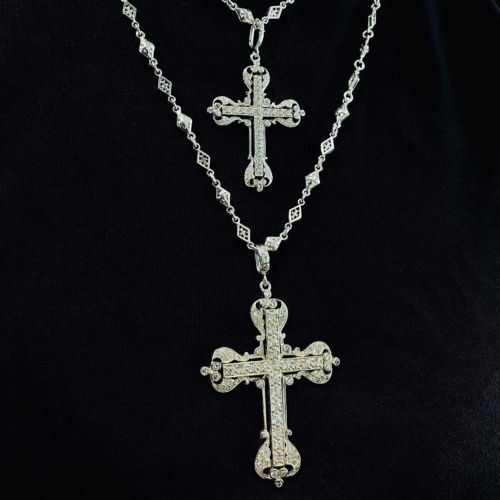 MINI VATICAN CROSS PENDANT Silver / Zirconia PENDANT（ペンダント