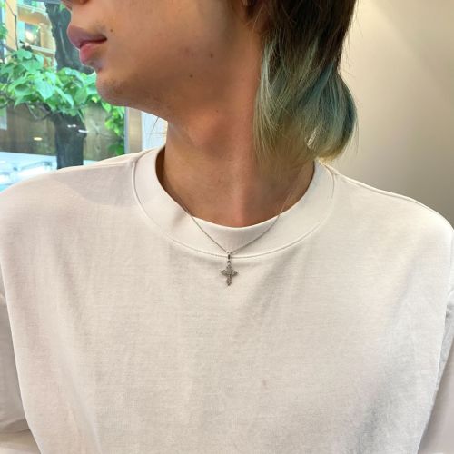 MINI GOTHIC CROSS NECKLACE 18k White Gold / DIAMONDS NECKLACE