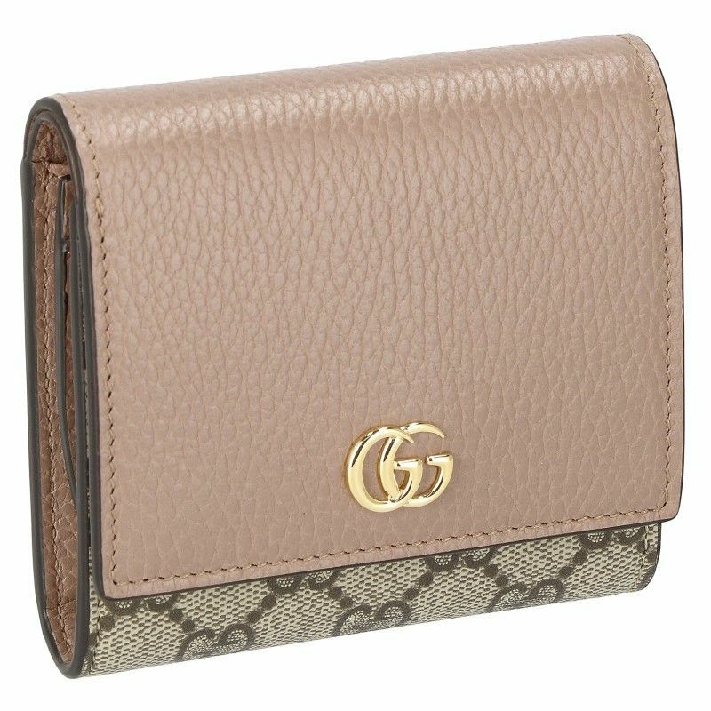 グッチ GUCCI 二つ折り財布 レディース GGマーモント ピンク 598587