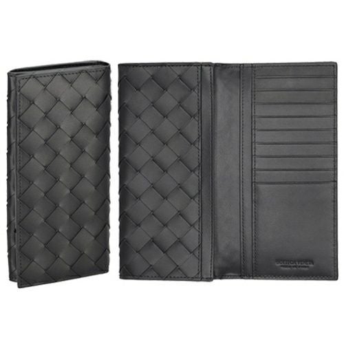ボッテガヴェネタ 長財布 メンズ イントレチャート ブラック BOTTEGA