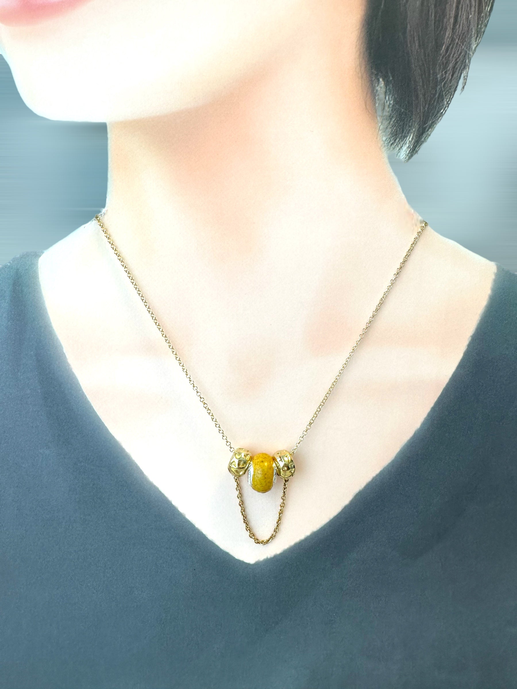 スウィングハートネックレス イエローゴールド – Lovelinks Online Store