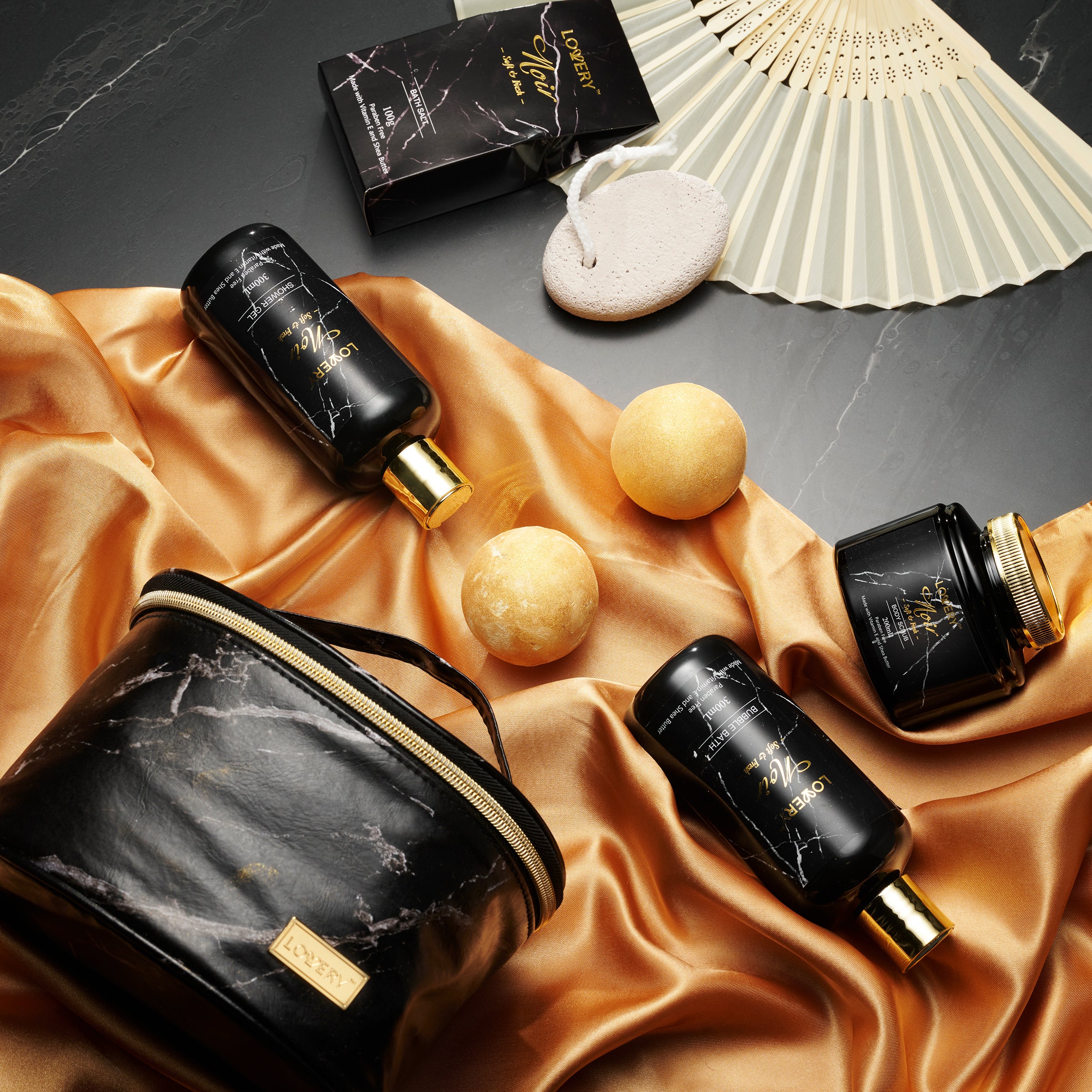 Jasmine Noir Luxury 7-Piece Body Care Set - Reusable Case| Lovery