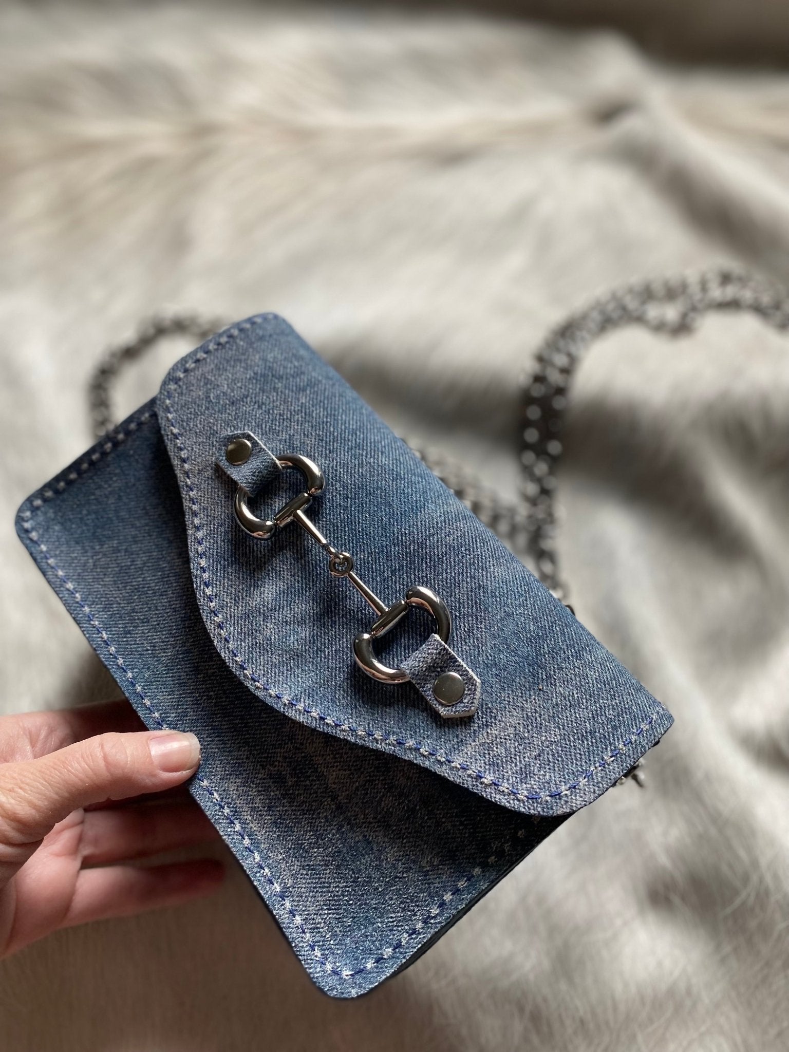 Denim Suede Bit Bum Bag-PREORDER - LovLeathers