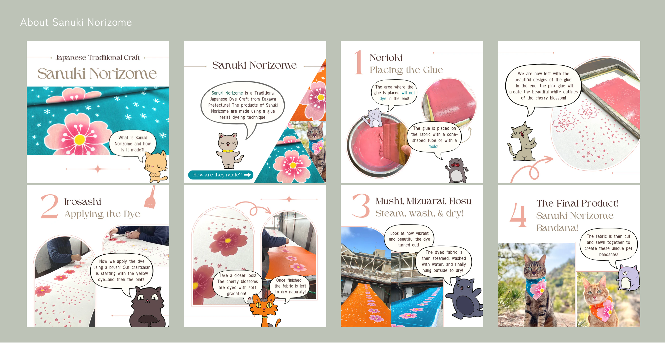 讃岐のり染 | 香川県の伝統工芸コラボバンダナ - L&L Paws Japan – L&L