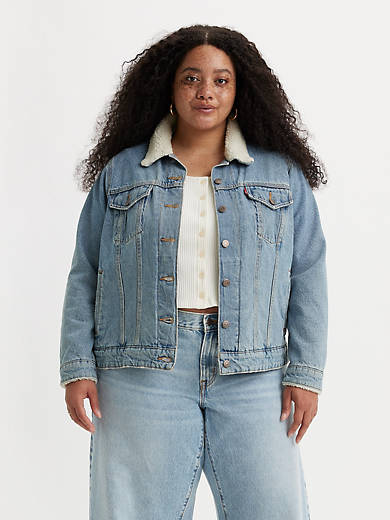 Original Sherpa Trucker Jacket (plus Size) - Medium Wash | Levi's® US