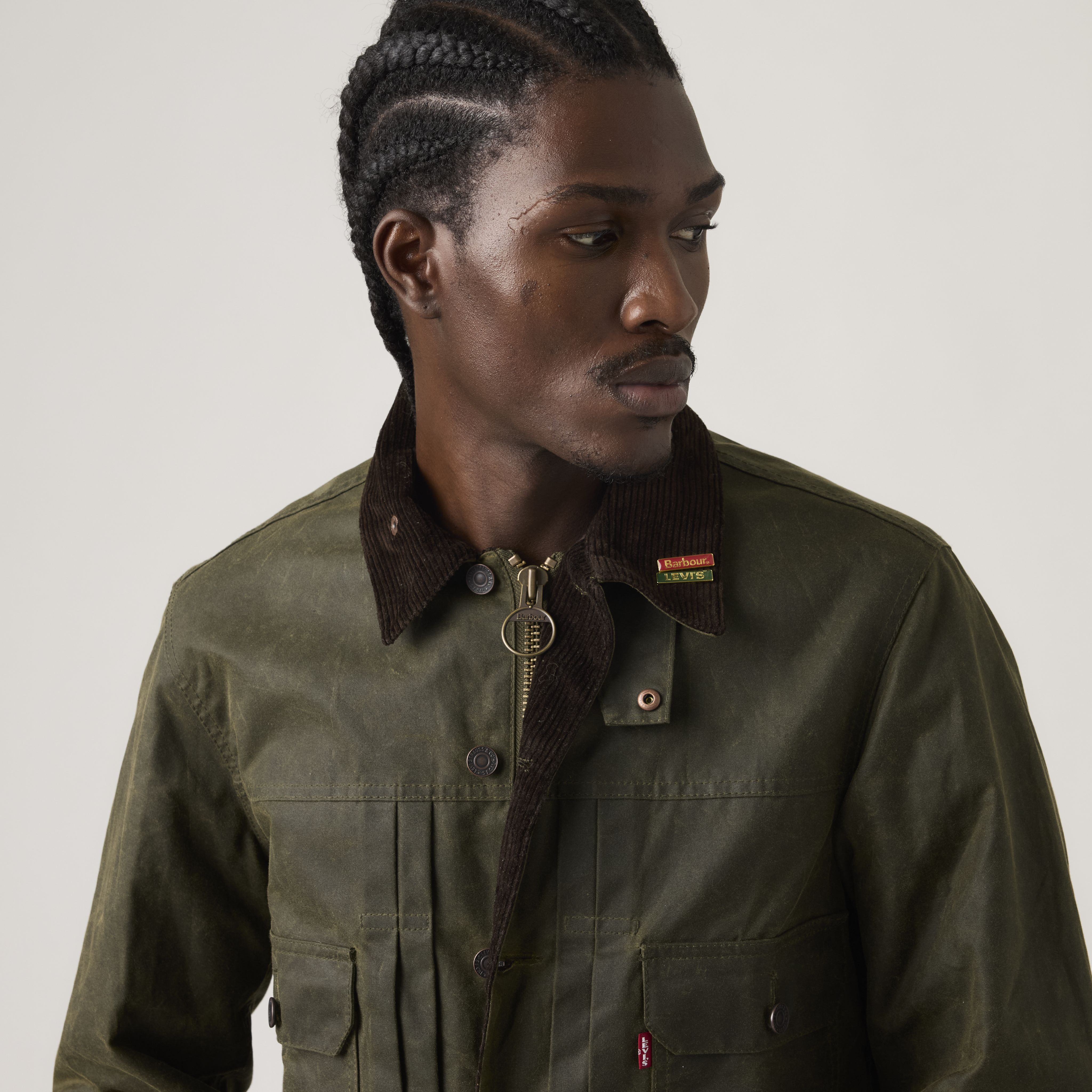 Levi's® X Barbour Type Ii Waxed Trucker Jacket - Green | Levi's® GB